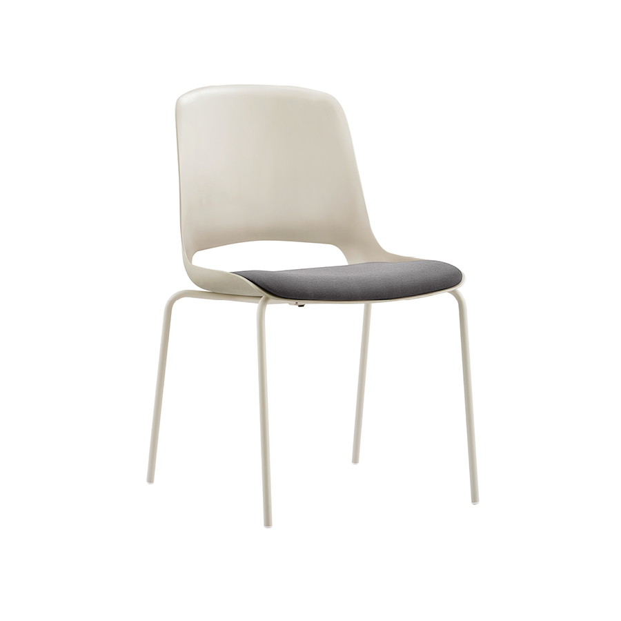 כסא אורח דגם ונטו לבן כרית אפור